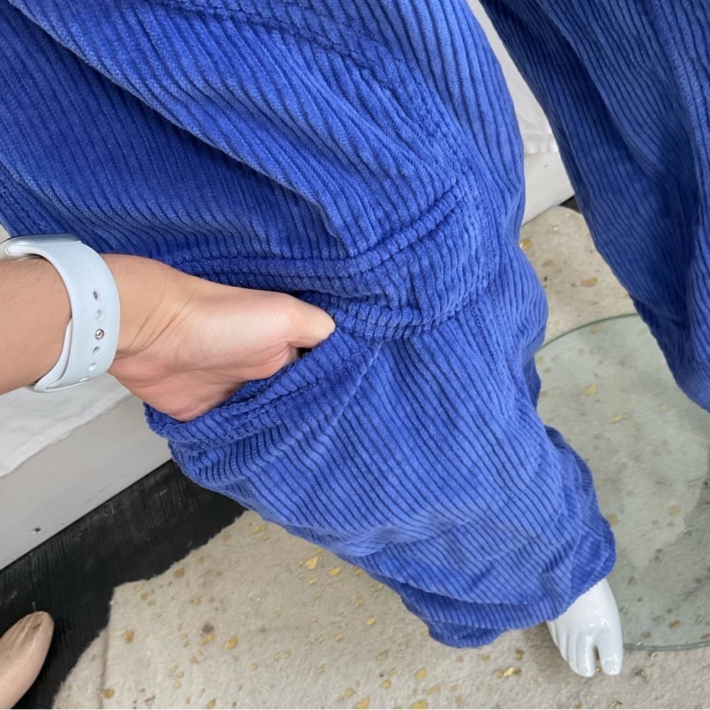 Urban Outfitters BDG Y2K Wide Leg Relaxed Cargo Corduroy Skater Pant Blue 31 - Picture 11 of 17